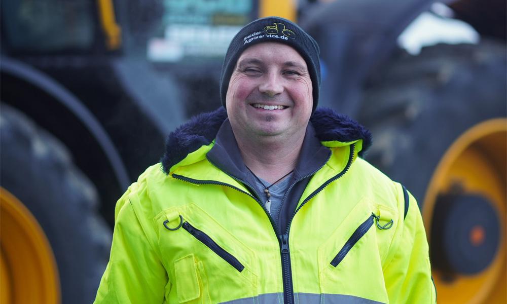 Sebastian Seider von Agriservice Seider bei der Arbeit