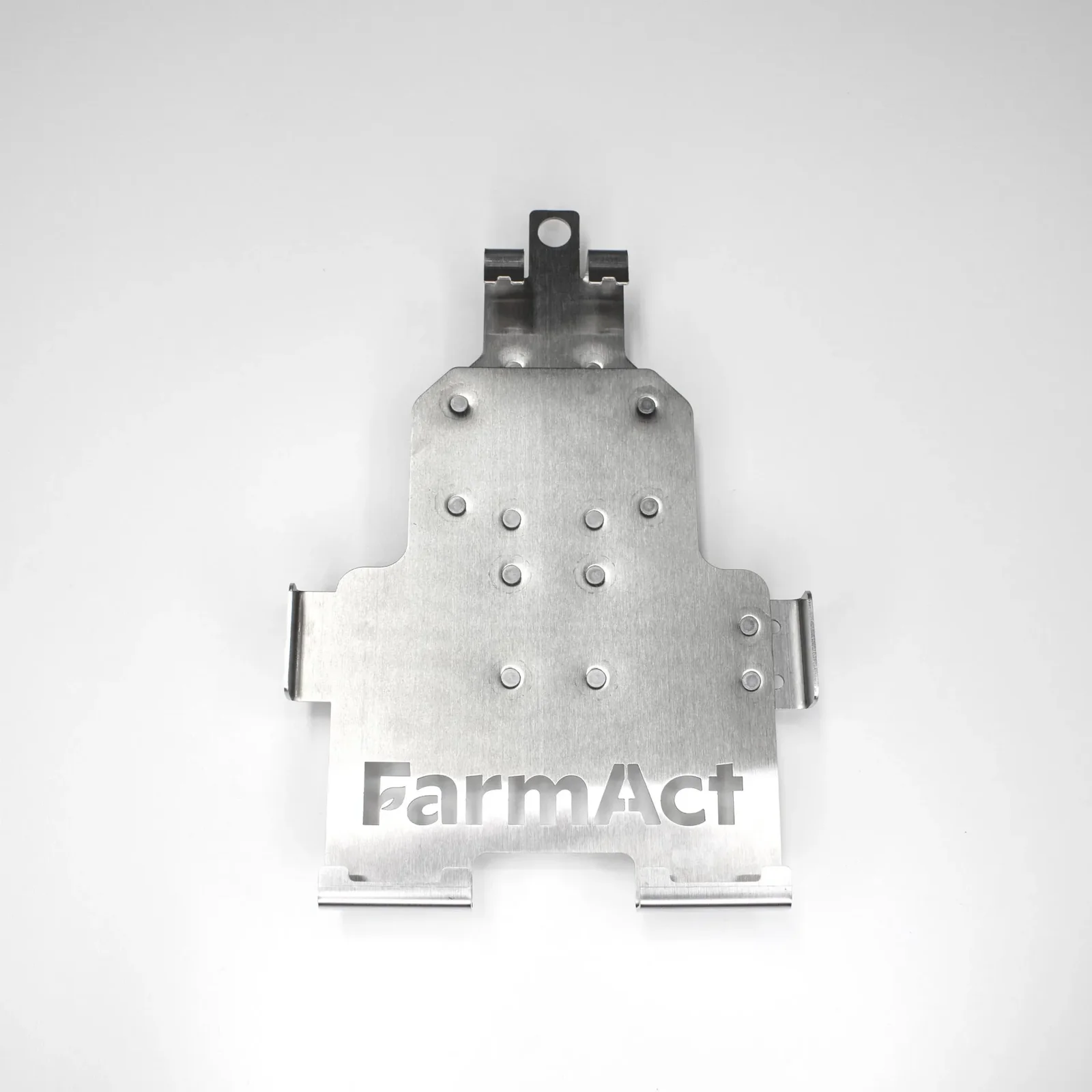 Tablethalterung FarmAct MultiGrip aus Edelstahl mit eingefrästem FarmAct-Logo