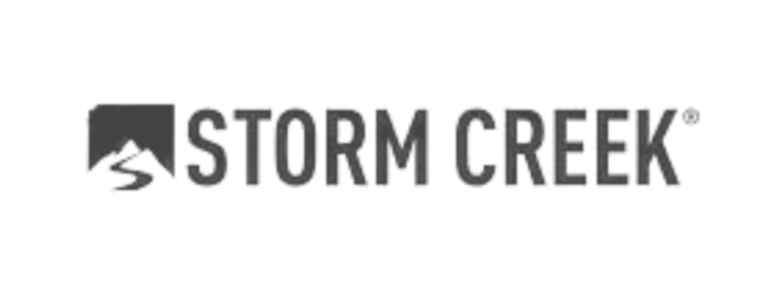 Storm Creek brand logo with stylized mountain inside a square to the left of the text.