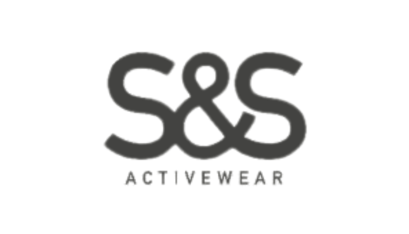 Logo with bold letters S&S and text ACTIVEWEAR below on white background.