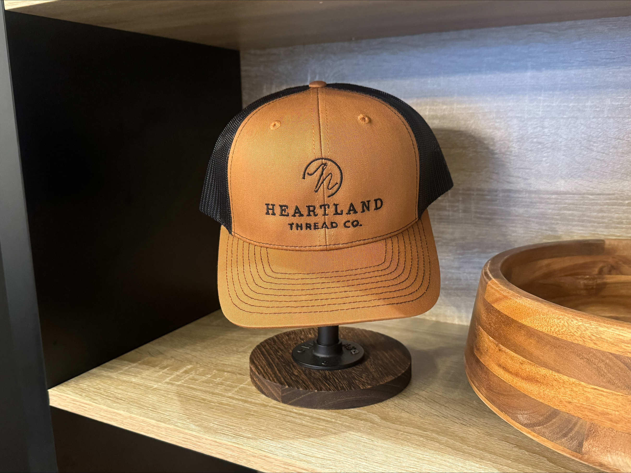 Custom apparel displayed on hangers