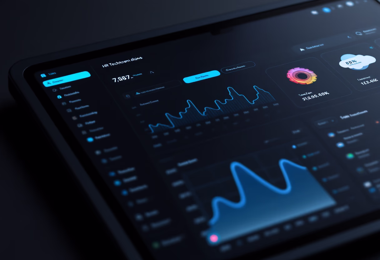 image of computer screens with data dashboards