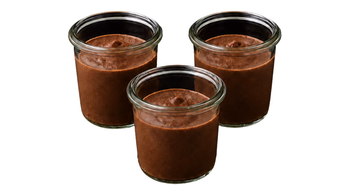 Sahniges Schokoladenmousse im Weckglas