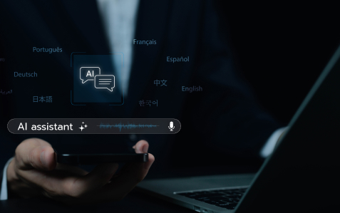 다국어 AI 어시스턴트가 표시된 스마트폰 화면