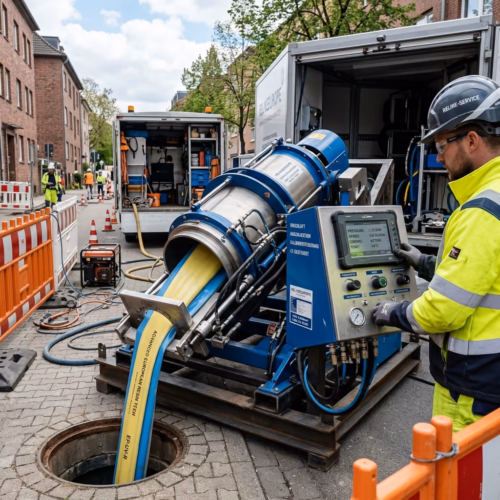 Advanced European trenchless pipe inversion drum machinery