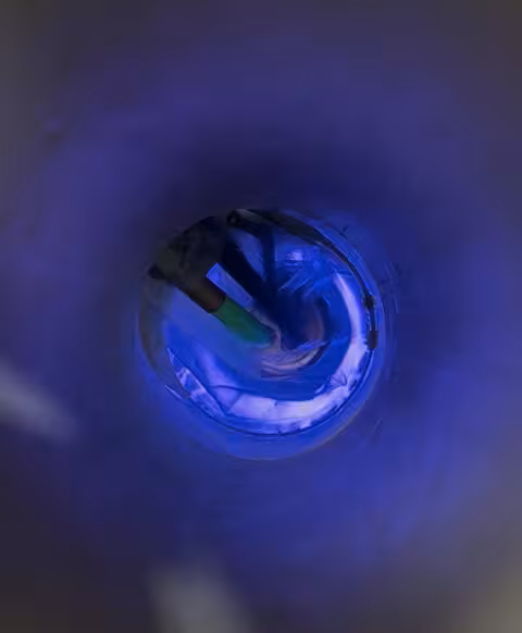 CCTV camera inside the pipe