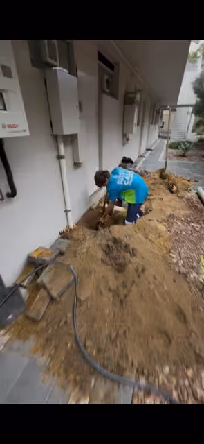 On-site excavation works