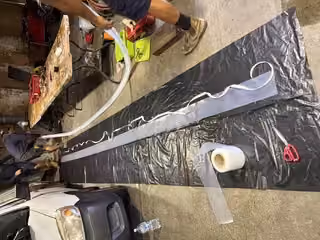 Resin-saturated liner ready for installation