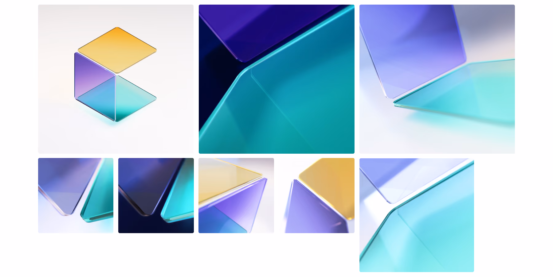 3D glass panels