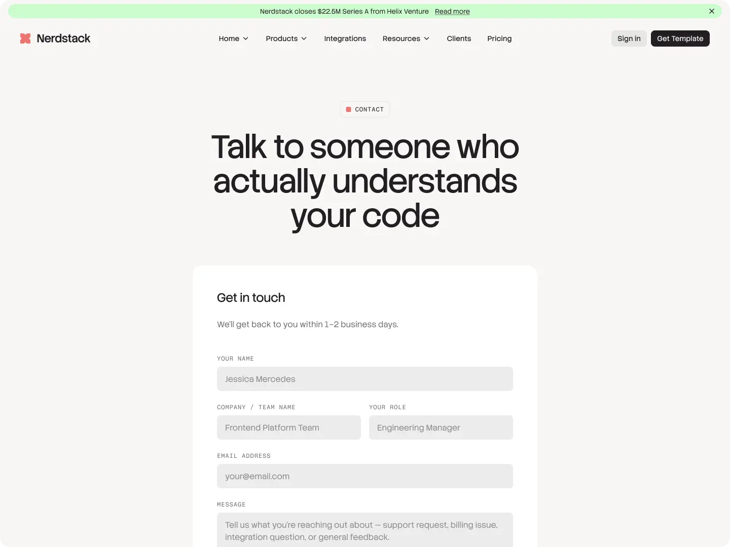 Contact B