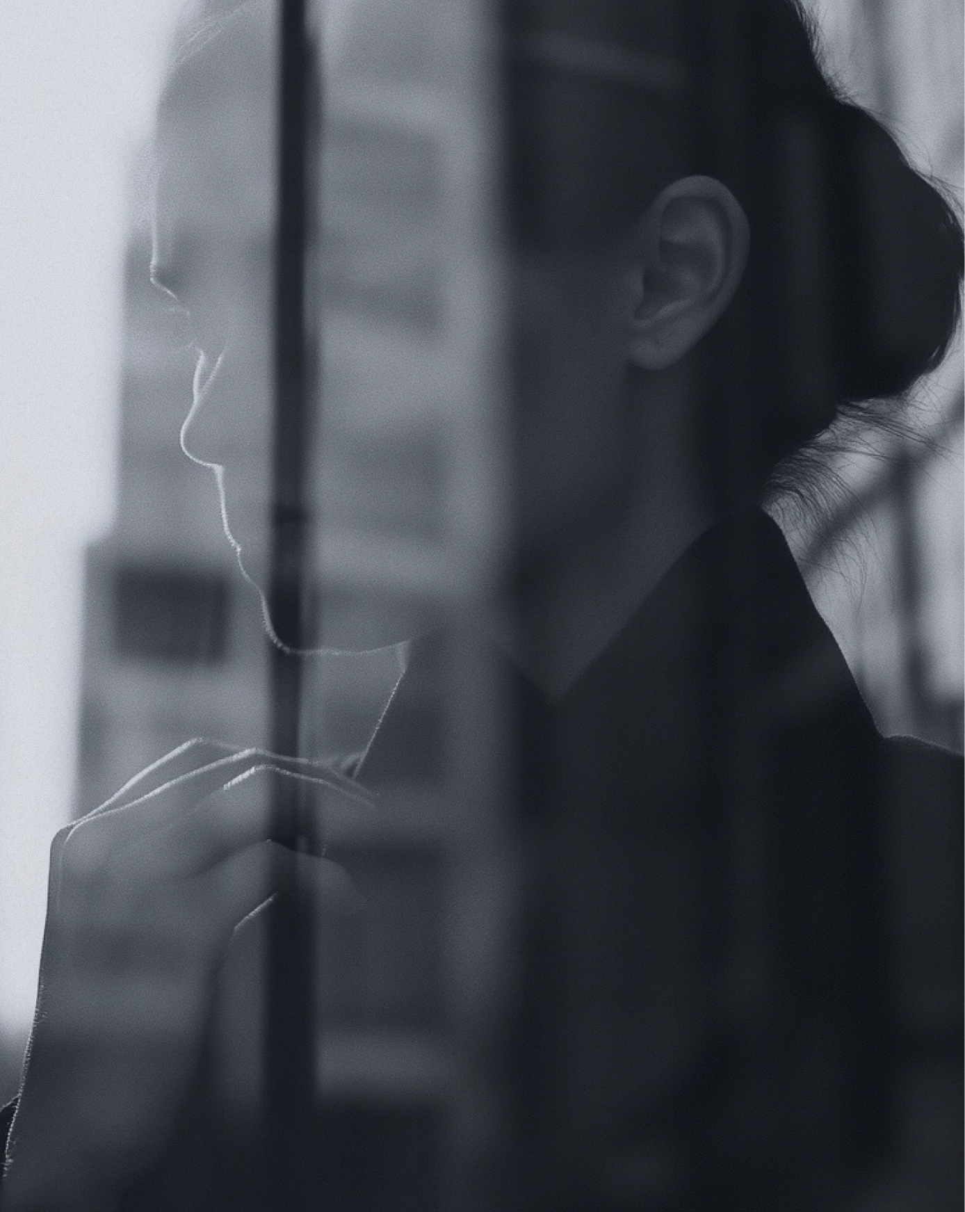 Woman in quiet reflection