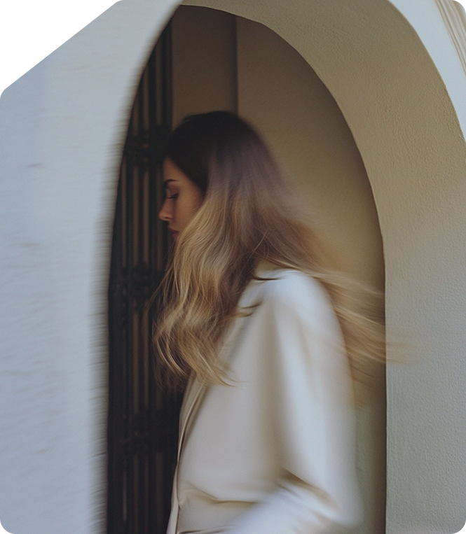 Woman in archway