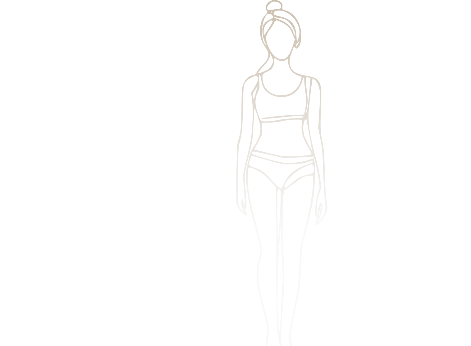 Line illustration of a woman's silhouette