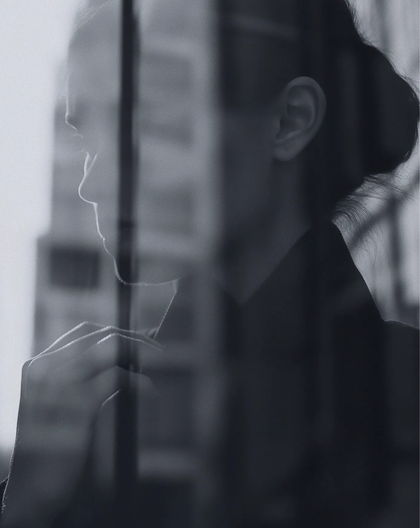 Woman in quiet reflection