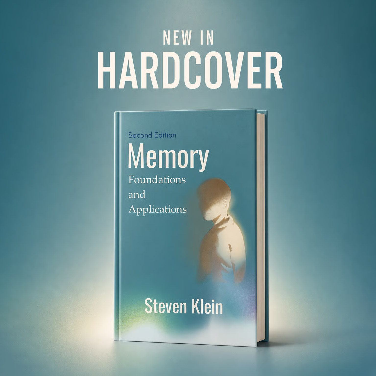 Book titled Memory Foundations and Applications by Steven Klein, with a silhouette of a person on the cover.