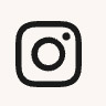 Black Instagram social media icon on white background
