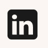 LinkedIn logo white letters on a black square background.