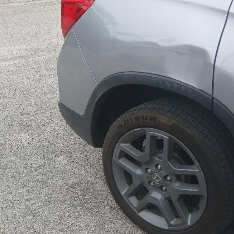 Before and after mobile bumper scrape repair by Paint N Go
