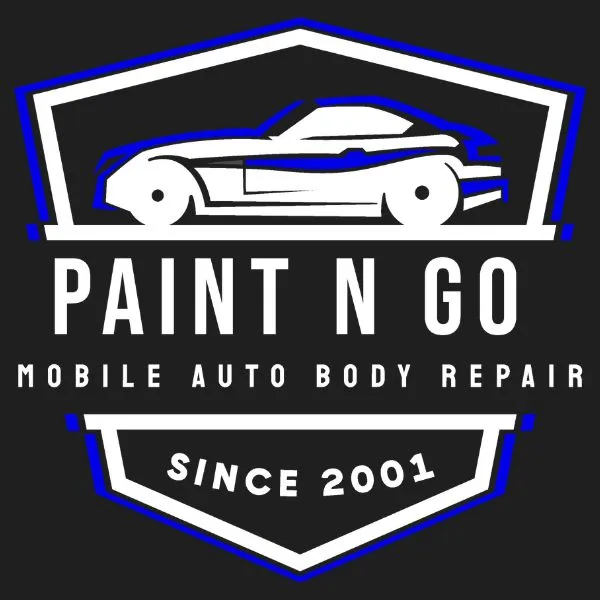 Paint N Go logo with a car silhouette and text 'Mobile Auto Body Repair Since 2001'.