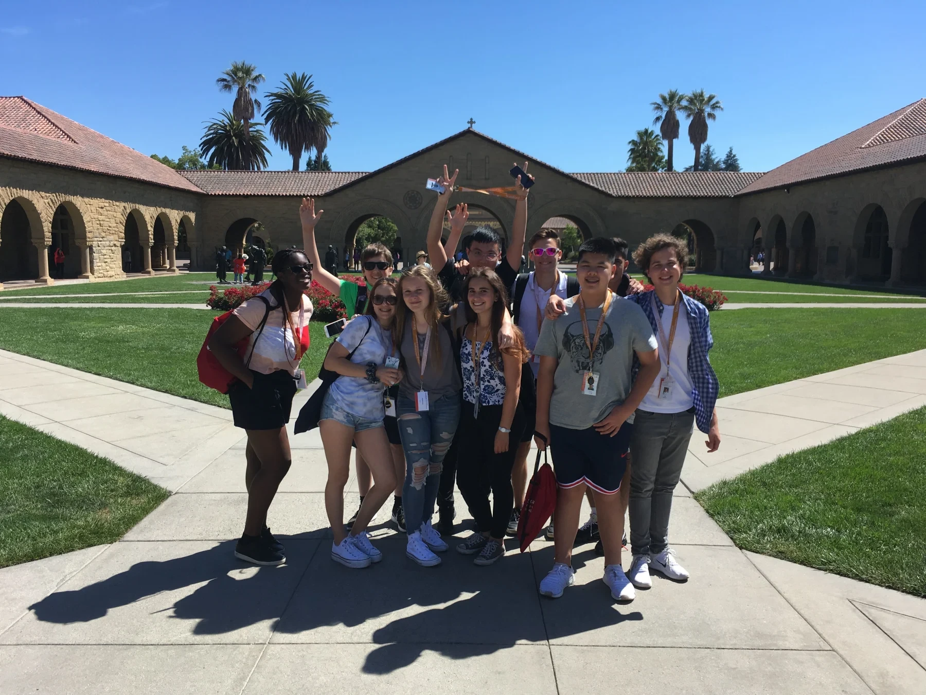 Students taking a picture together