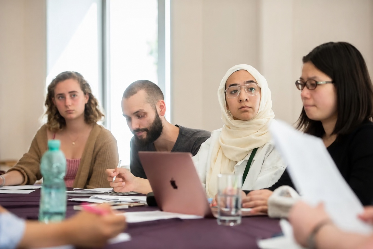 students discussing visualisation techniques