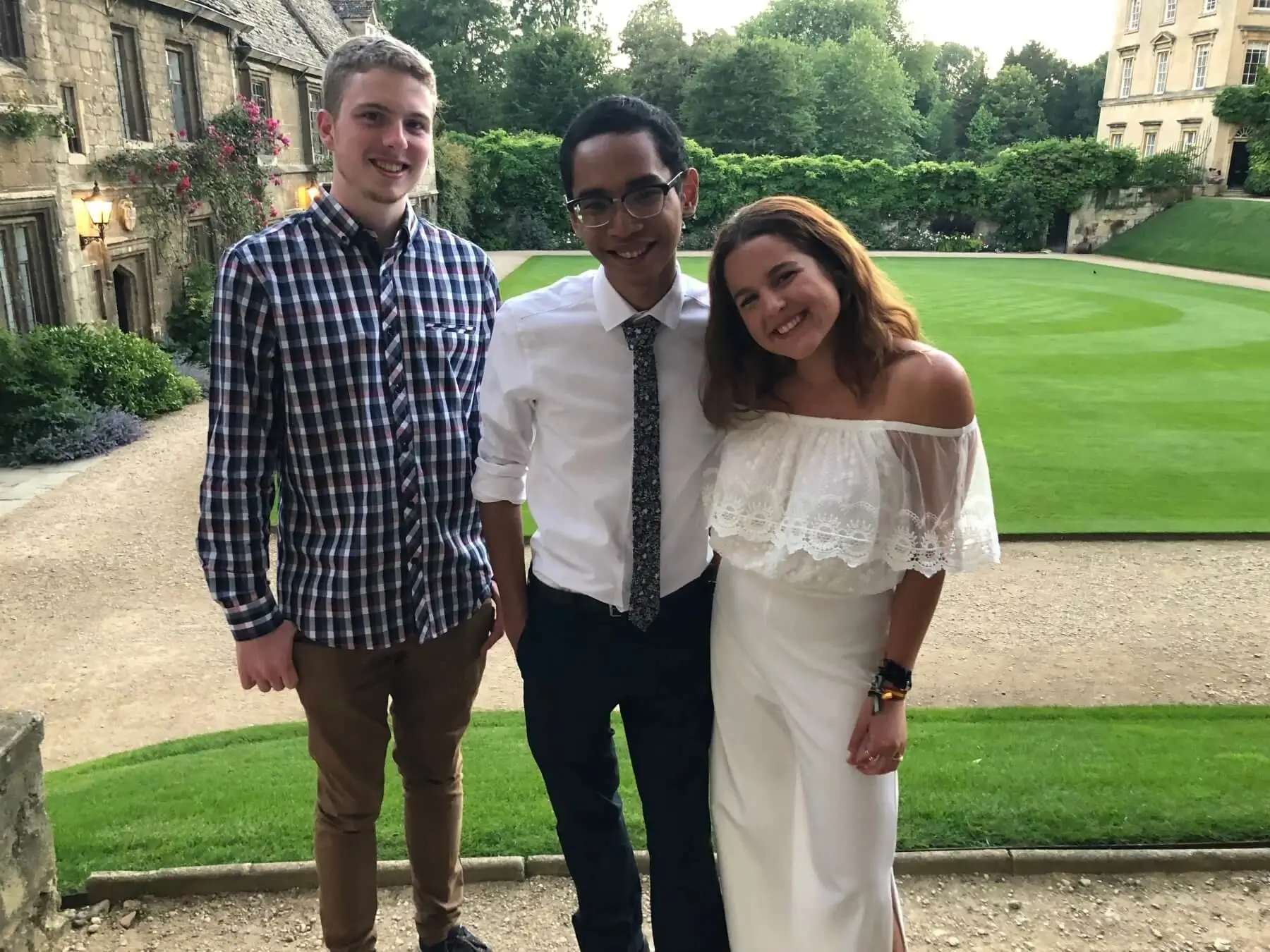 Three students posing for a picture