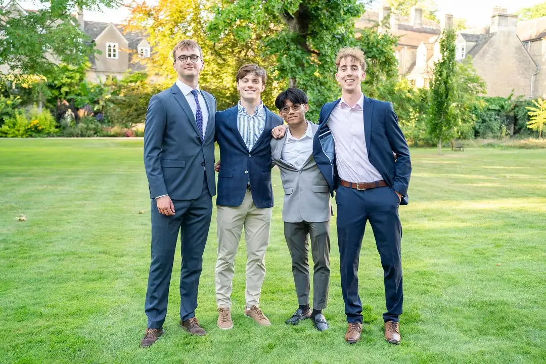 students graduating at college