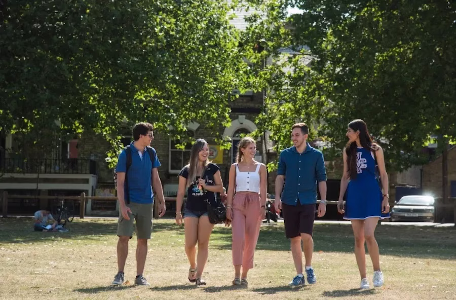 Students walking together
