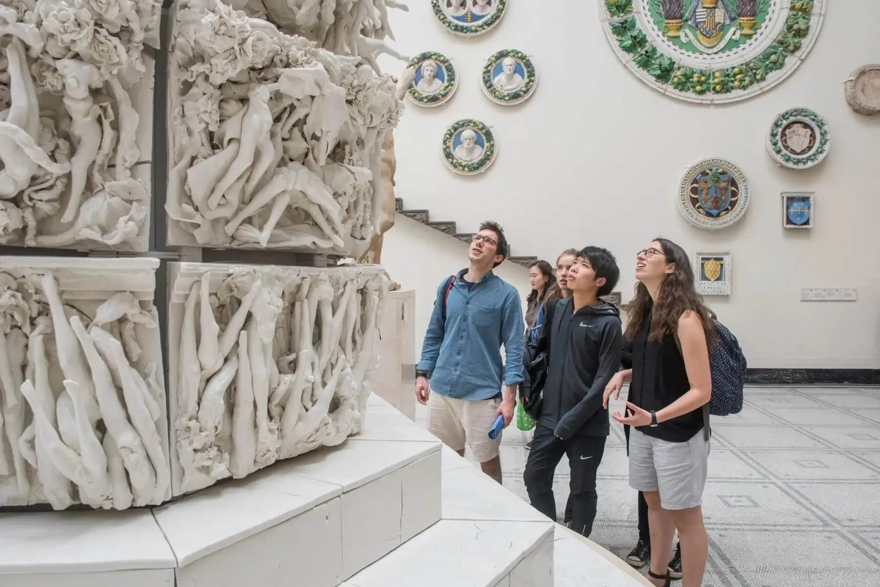 Students at The museum of Kensington