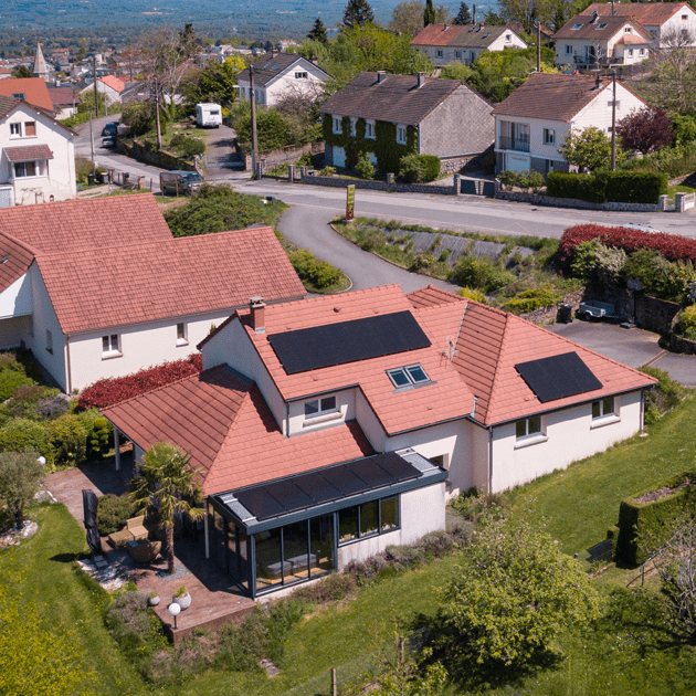 Installation photovoltaïque réalisée par notre équipe Soli Limousin