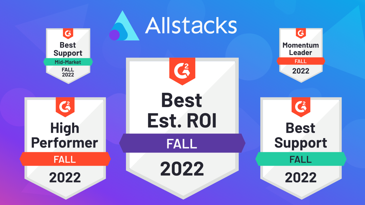 Allstacks Earns Eight Badges in G2 Fall 2022 Reports