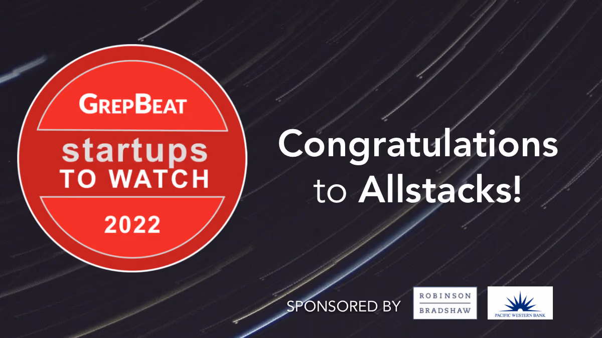 Allstacks Selected as a “Startup to Watch” by GrepBeat