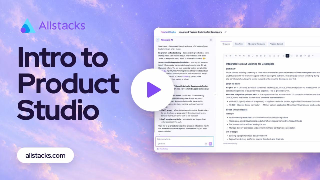 Allstacks Product Studio Intro