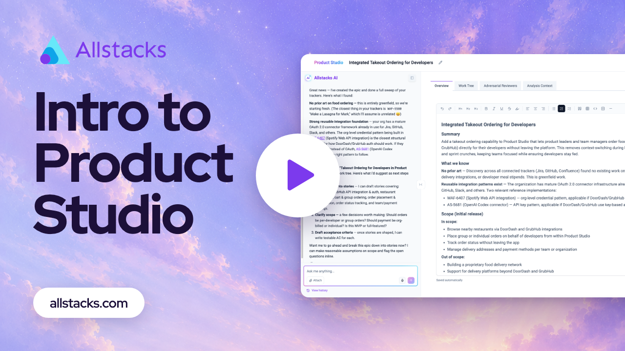 Allstacks Product Studio Intro