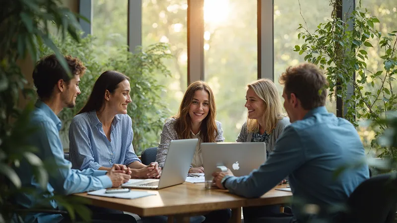 Strata team at work in office