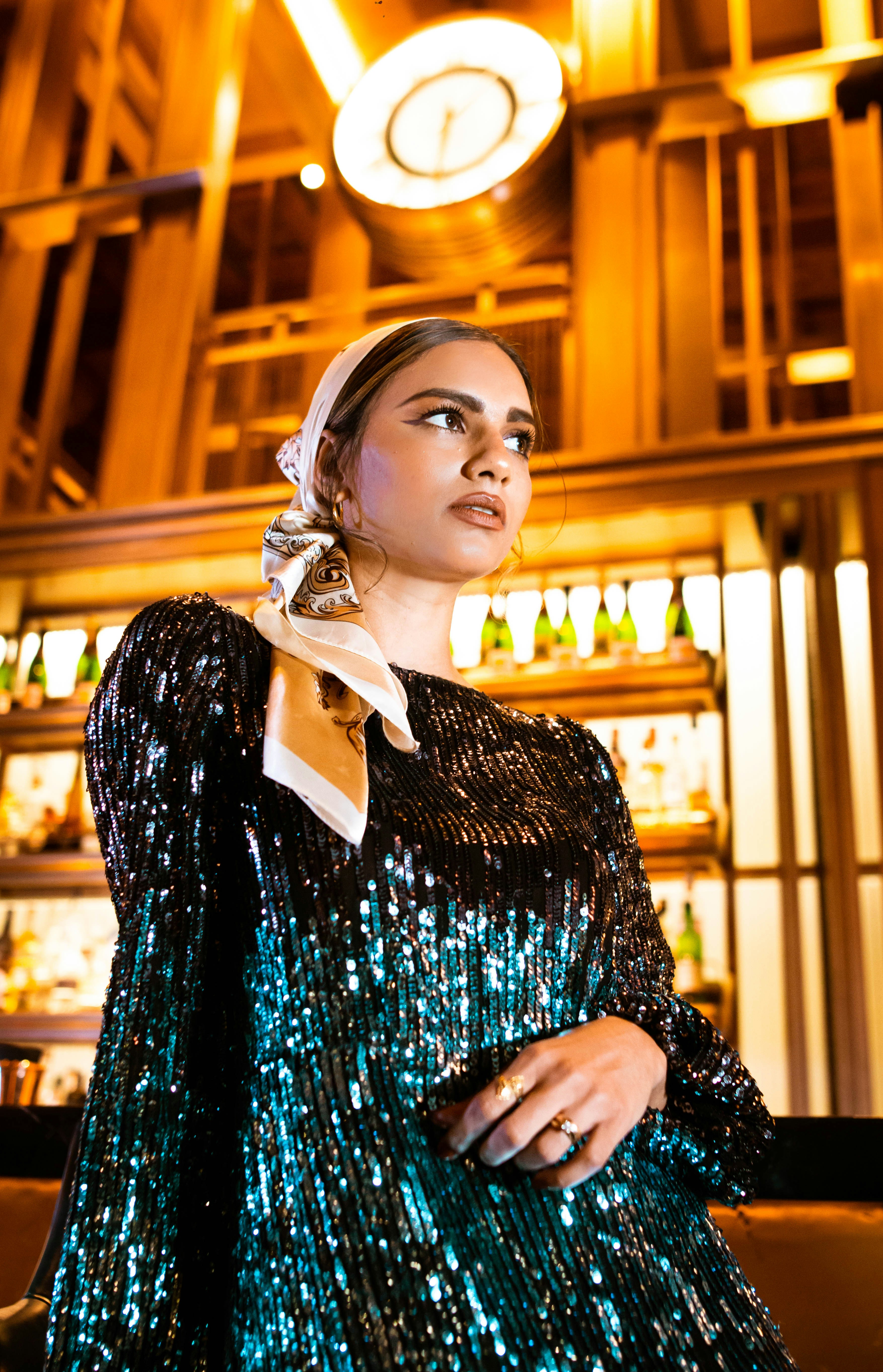 Cocktail Kleid, das Glitzert