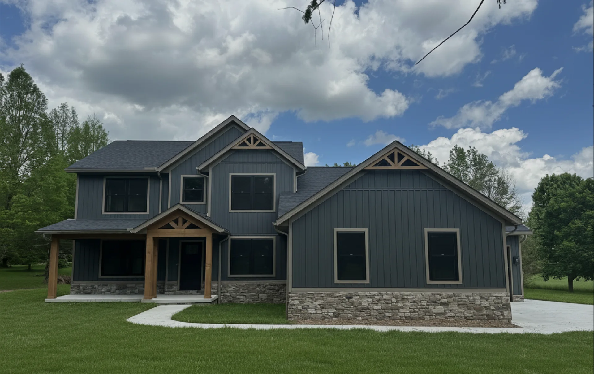 new built two story home