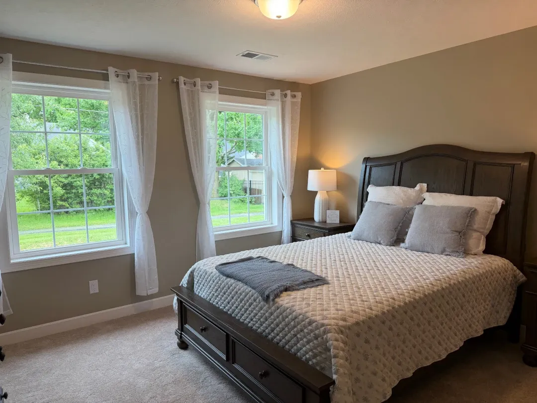 bedrooms grouped on a separate level