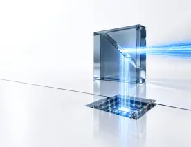 The first alert was not the boundary represented by a high-end minimalist abstract graphic featuring a bright, reflective white surface. A sharp beam of intense light-blue data vectors shoots in from the right edge. It hits a solid, geometric block of smoked sapphire glass positioned in the centre. The moment the beam strikes the glass block, it is mechanically refracted and cleanly diverted downward into a separate, isolated containment grid, preventing it from crossing a distinct etched boundary line on the white floor. The left side of the frame provides an expansive, uncluttered white canvas, ensuring perfect legibility for website text. Sophisticated, bright financial-tech styling with high-end corporate gravitas.
