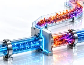 Titanium data conduit with a blue containment gate restoring system flow while a separate sapphire channel shows unresolved data exposure escaping.