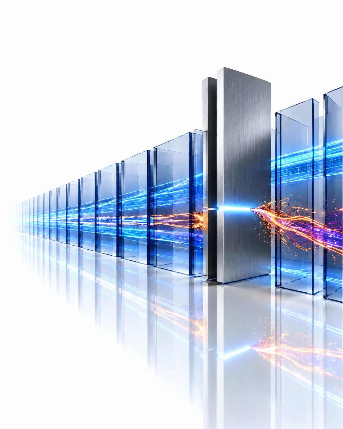 3D cybersecurity illustration showing a titanium containment barrier stopping malicious activity through trusted remote access pathways, protecting connected enterprise systems from lateral movement.