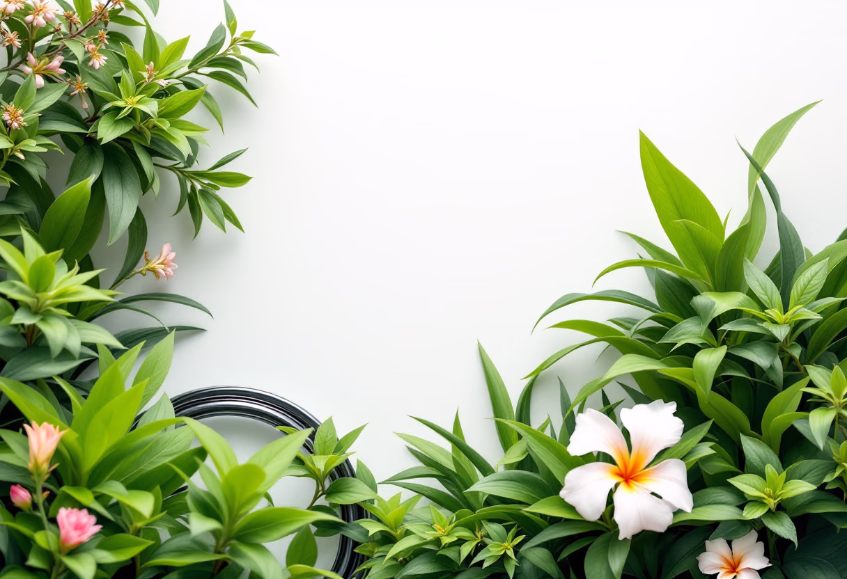 image of a serene garden scene (for a landscaping service)