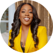 Radiant Black Woman with yellow suit