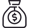 symbol of a bag of money