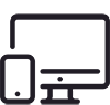icon of a tv and phone