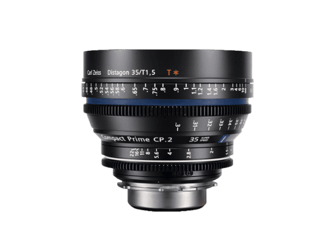 Zeiss Compact Prime CP.2 cinema lens available for rental at Spline studios