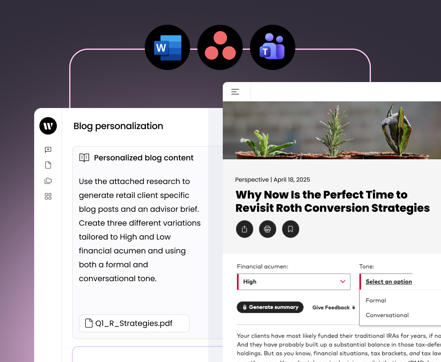 blog personalization