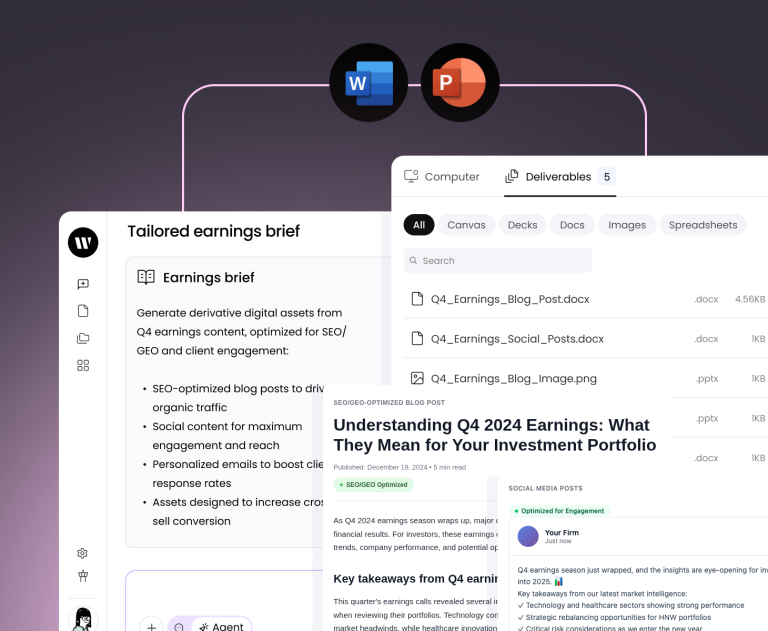 tailored earnings brief
