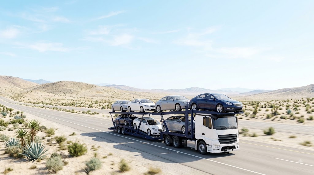 [background image] image of logistics hub (for a trucking company)