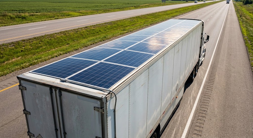 image of loading cargo at a trucking company